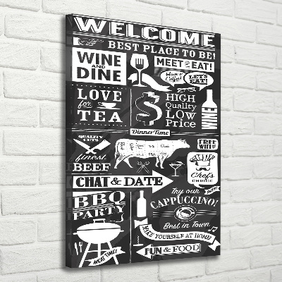 Wandbild vertikales Restaurant