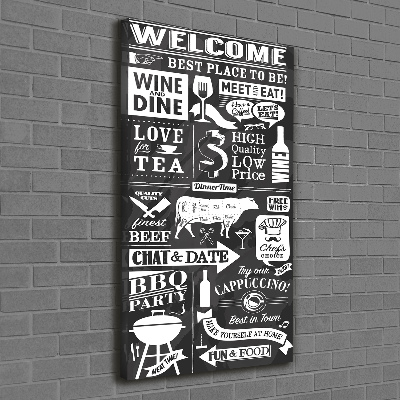 Wandbild vertikales Restaurant
