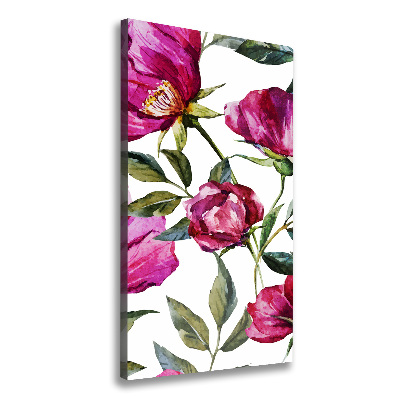 Wandbild vertikales Mohnblumen