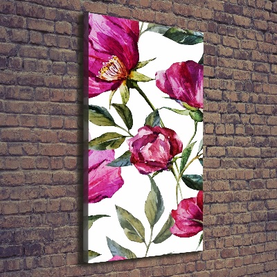 Wandbild vertikales Mohnblumen