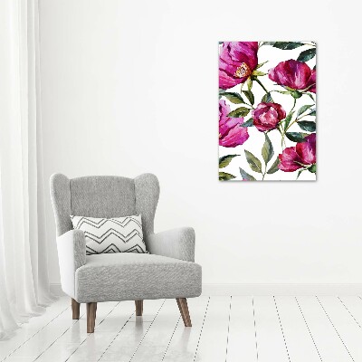 Wandbild vertikales Mohnblumen