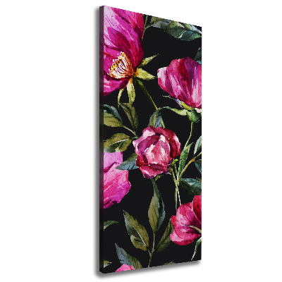 Foto leinwand vertikales Mohnblumen