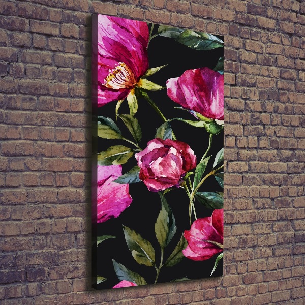 Foto leinwand vertikales Mohnblumen