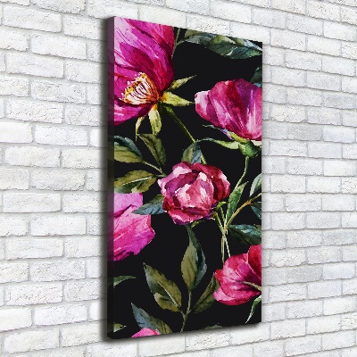 Foto leinwand vertikales Mohnblumen