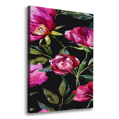 Foto leinwand vertikales Mohnblumen