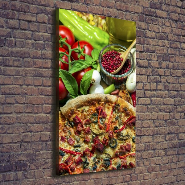 Foto leinwand vertikales Pizza