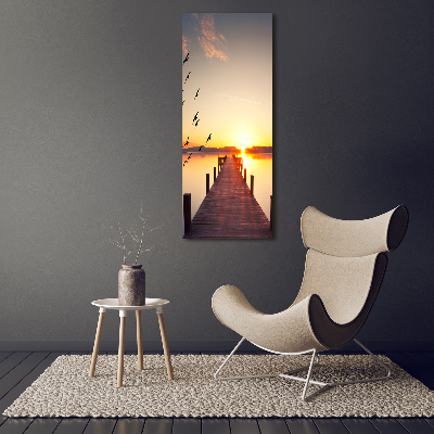 Wandbild vertikales Sunset Pier