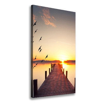 Wandbild vertikales Sunset Pier