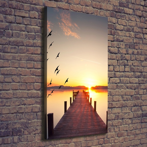 Wandbild vertikales Sunset Pier