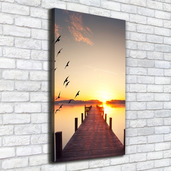 Wandbild vertikales Sunset Pier