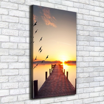 Wandbild vertikales Sunset Pier
