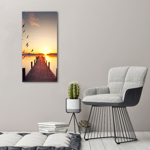 Wandbild vertikales Sunset Pier