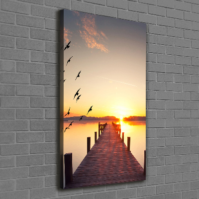 Wandbild vertikales Sunset Pier