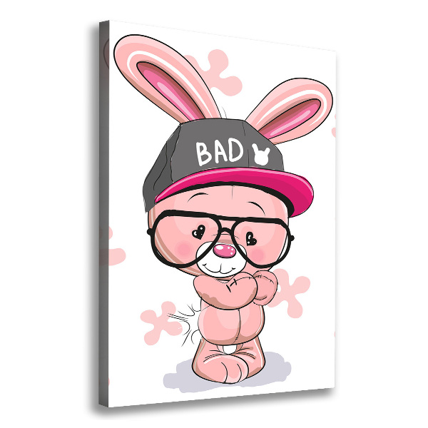 Foto leinwand vertikales Kaninchen im Hut