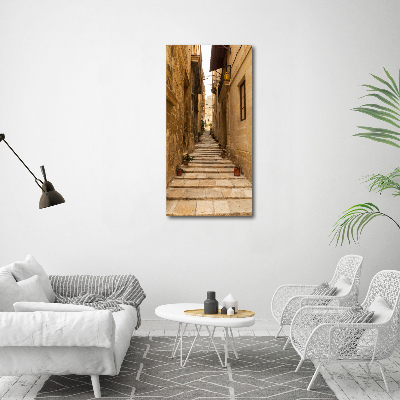Wandbild vertikales Straßen in Malta