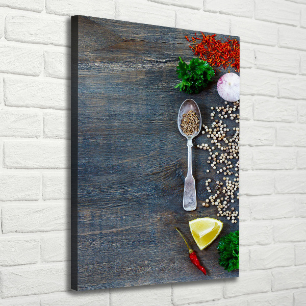 Foto auf leinwand vertikales Gewürze und Kräuter