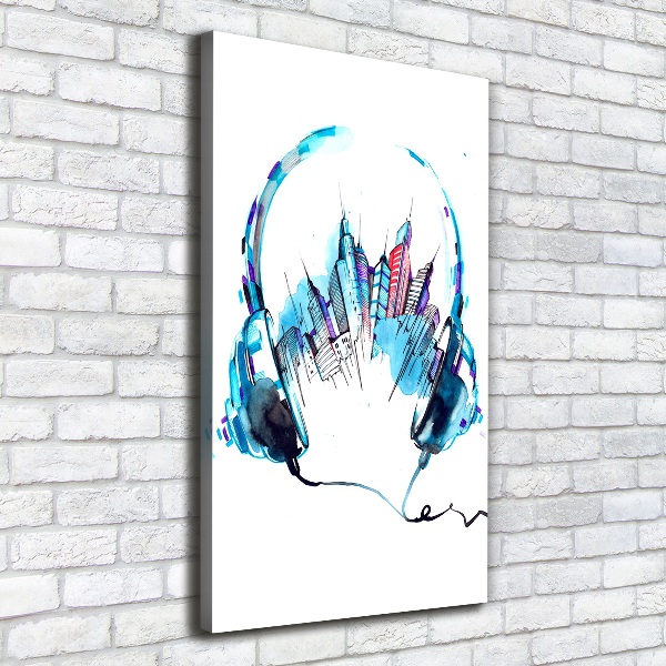 Foto auf leinwand vertikales Musik der Stadt