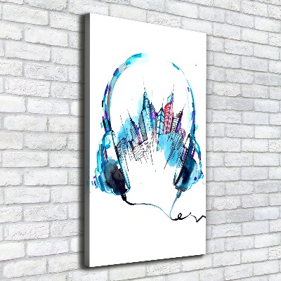 Foto auf leinwand vertikales Musik der Stadt