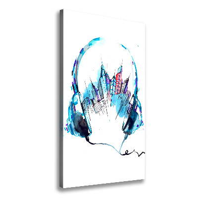 Foto auf leinwand vertikales Musik der Stadt