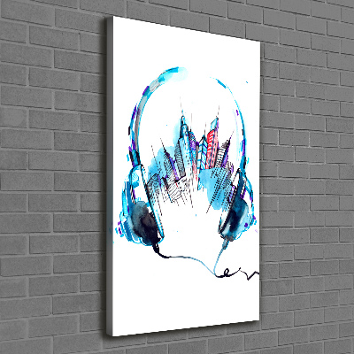 Foto auf leinwand vertikales Musik der Stadt