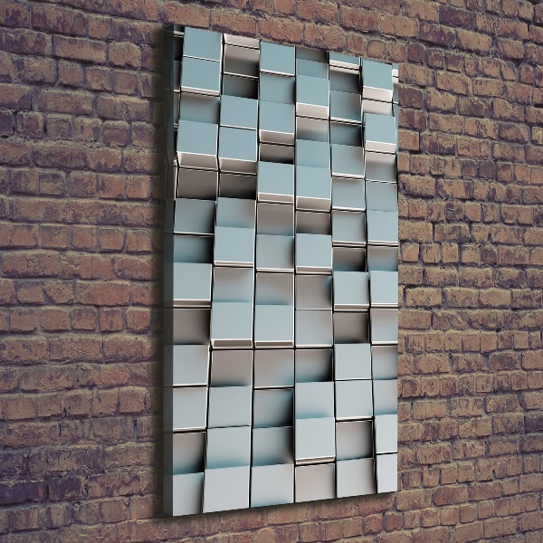 Foto auf leinwand vertikales Wand aus Würfeln