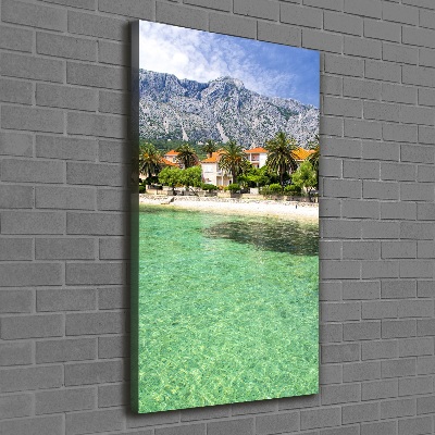 Foto leinwand vertikales Strand in Kroatien