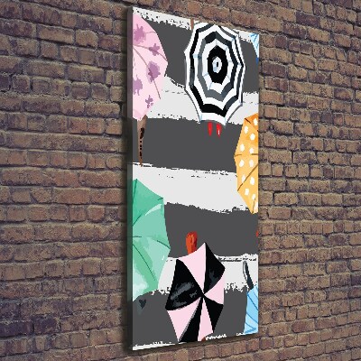 Wandbild vertikales Bunte Regenschirme