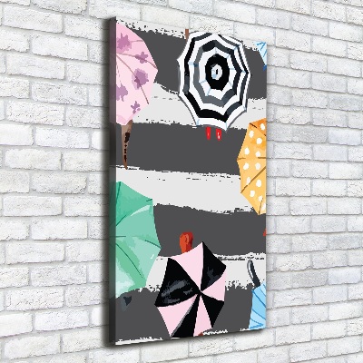 Wandbild vertikales Bunte Regenschirme