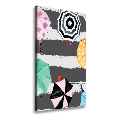 Wandbild vertikales Bunte Regenschirme