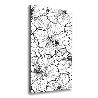 Wandbild vertikales Hibiskus