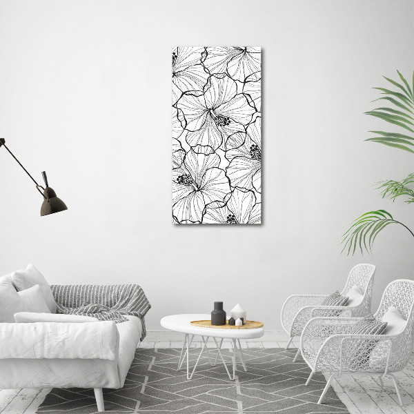 Wandbild vertikales Hibiskus