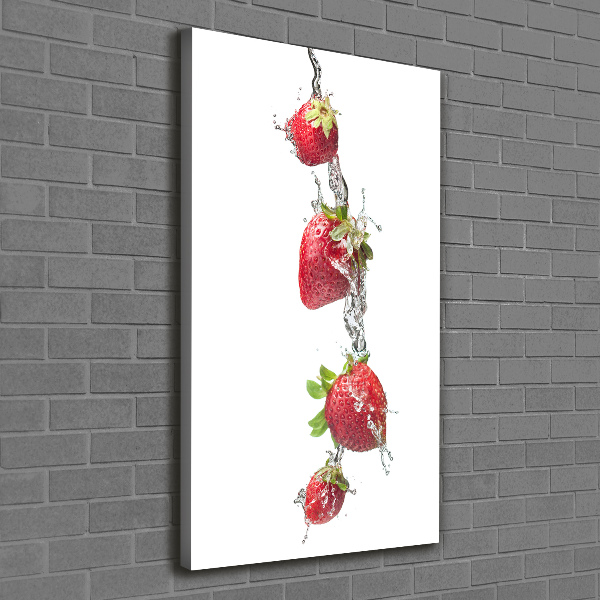Foto leinwand vertikales Erdbeeren
