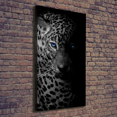 Foto leinwand vertikales Leopard