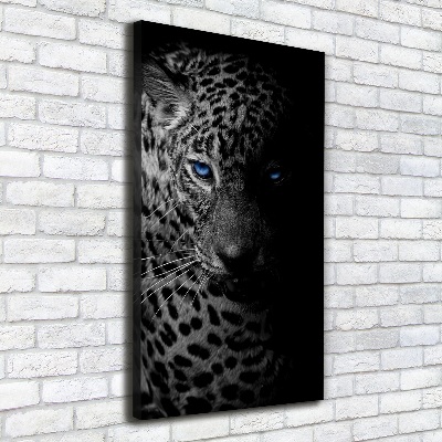 Foto leinwand vertikales Leopard