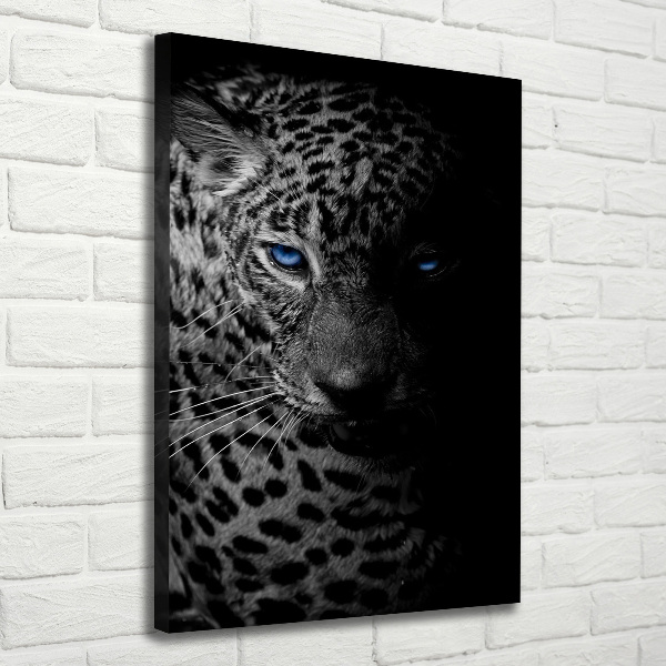 Foto leinwand vertikales Leopard