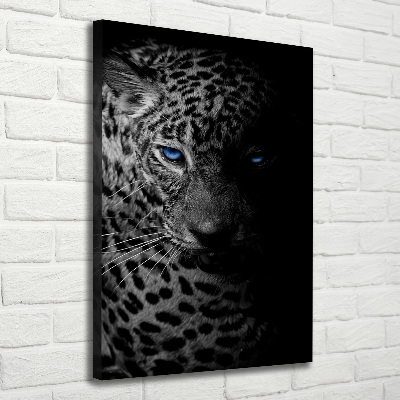 Foto leinwand vertikales Leopard