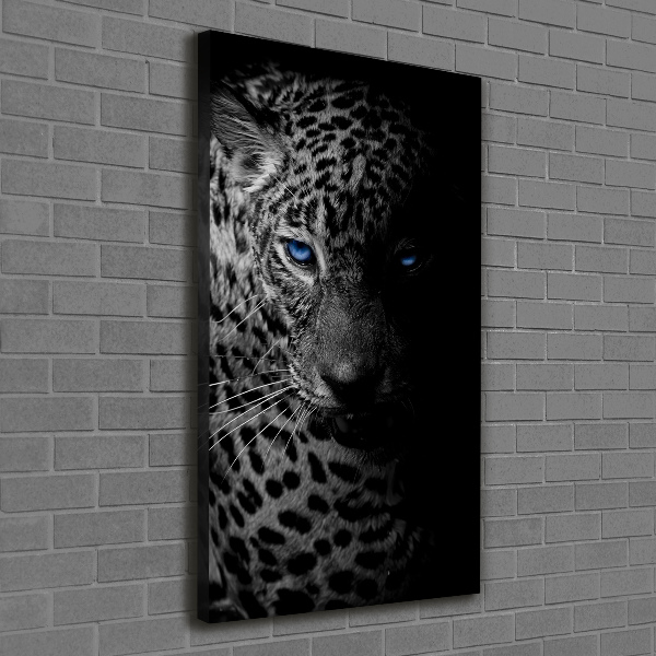 Foto leinwand vertikales Leopard