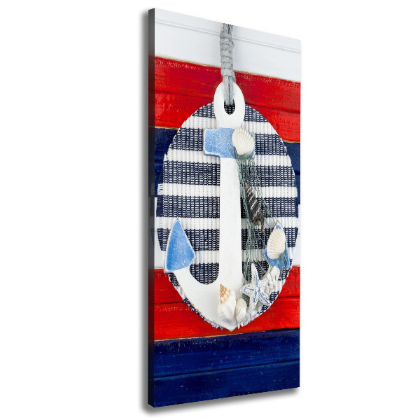 Foto leinwand vertikales Anker