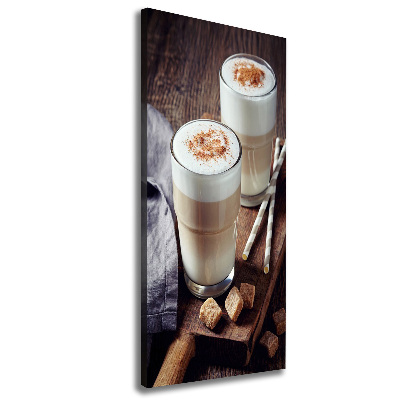 Wandbild vertikales Latte-Kaffee