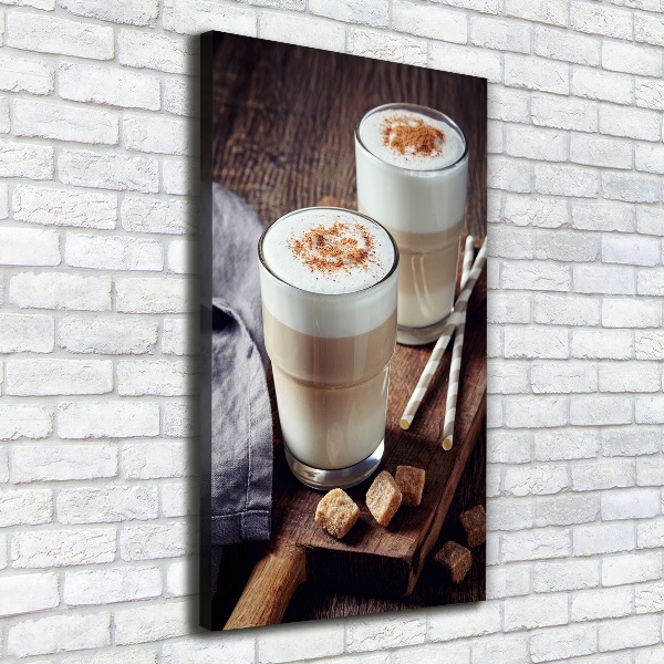 Wandbild vertikales Latte-Kaffee