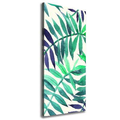 Foto leinwand vertikales Tropische Blätter