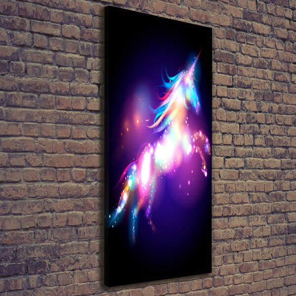Wandbild vertikales Magisches Einhorn