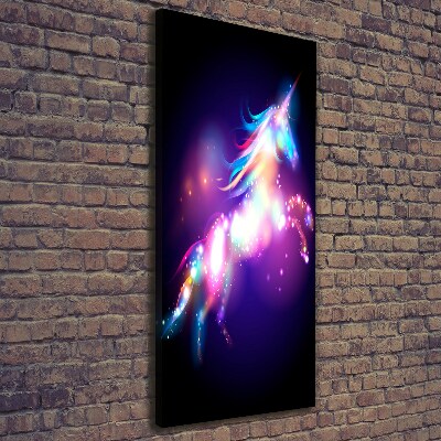 Wandbild vertikales Magisches Einhorn