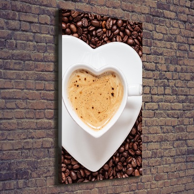 Foto auf leinwand vertikales Eine Tasse Kaffee