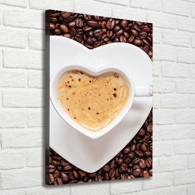 Foto auf leinwand vertikales Eine Tasse Kaffee