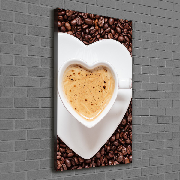 Foto auf leinwand vertikales Eine Tasse Kaffee