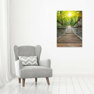 Foto leinwand vertikales Hängebrücke