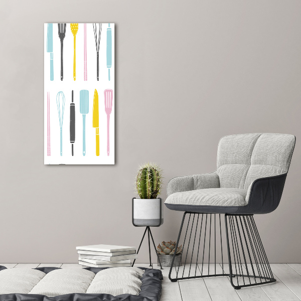 Foto auf leinwand vertikales Küchenutensilien