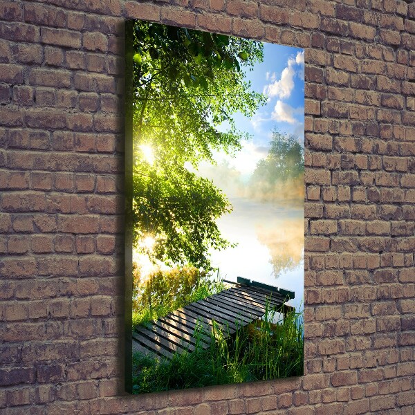 Wandbild vertikales Holzsteg