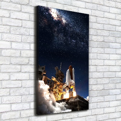 Wandbild vertikales Rakete startet